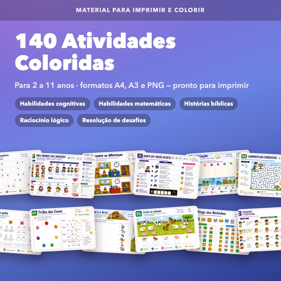 Capa das 140 Atividades Coloridas
