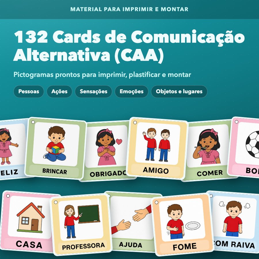132 Cards de Comunicação Alternativa