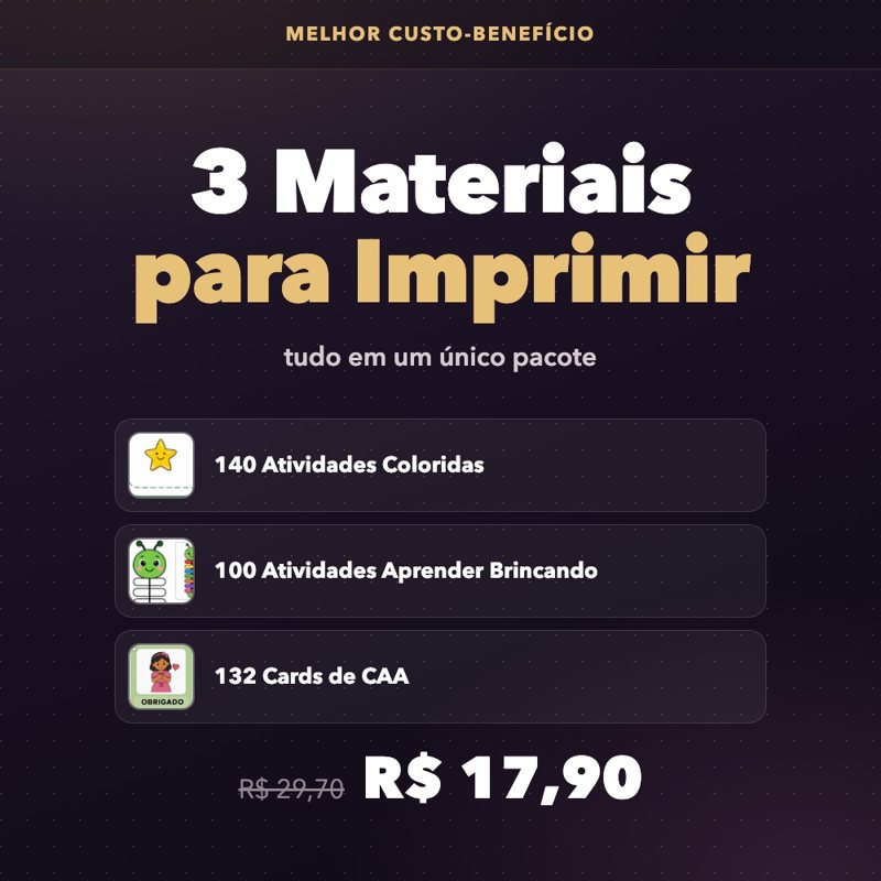 Combo: 3 materiais para imprimir