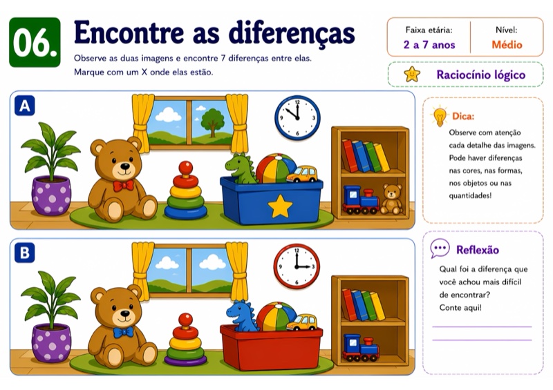 Exemplo: Encontre as diferenças