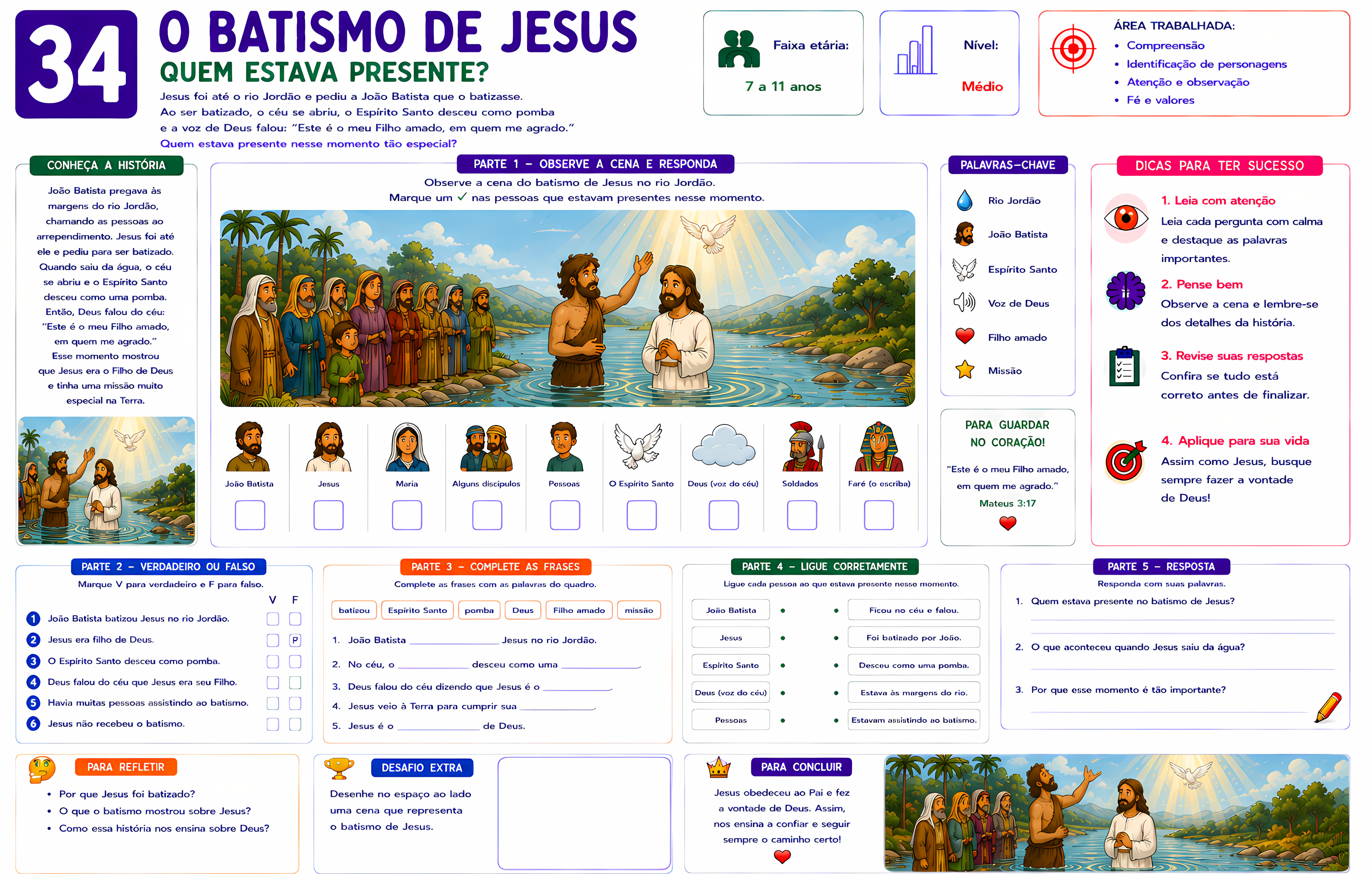 O Batismo de Jesus — Histórias Bíblicas
